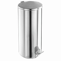 Урна для мусора с педалью, усиленное, Титан, 50 л, кольцо под мешок, нержавеющая сталь, хром в Тамбове Урна для мусора с педалью, усиленное, Титан, 50 л, кольцо под мешок, нержавеющая сталь, хром в Тамбове