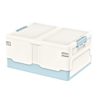 Ящик пластиковый складной белый, дно голубое, 480х360х240 мм в Тамбове
