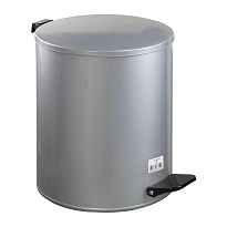 Ведро для мусора с педалью, усиленное, Титан, 15 л, серое, оцинкованная сталь в Тамбове