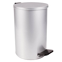 Ведро для мусора с педалью, усиленное, Титан, 10 л, серое, оцинкованная сталь в Тамбове