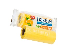 Мешки для мусора 35 л, ароматизированные, желтые, в рулоне 20 шт., ПНД, 12 мкм, 560х530 мм, GRIFON Цитрусовый Микс, 100-033 в Тамбове