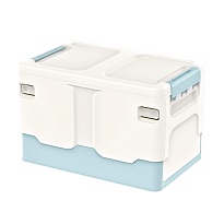 Ящик пластиковый складной белый, дно голубое, 370х240х240 мм в Тамбове