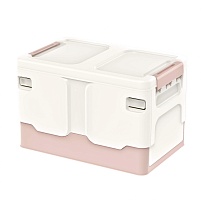 Ящик пластиковый складной белый, дно розовое, 370х240х240 мм в Тамбове