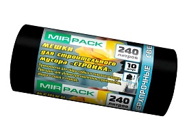 Мешки для мусора 240 л, ароматизированные, черные, в рулоне 10 шт., ПВД 70 мкм, 1300х930 мм, СТРОЙКА, S24010130 в Тамбове Мешки для мусора 240 л, ароматизированные, черные, в рулоне 10 шт., ПВД 70 мкм, 1300х930 мм, СТРОЙКА, S24010130 в Тамбове