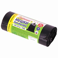 Мешки для мусора 30 л, черные, в рулоне 30 шт., ПНД, 7 мкм, 550х480 мм, Любаша, 608089 в Тамбове Мешки для мусора 30 л, черные, в рулоне 30 шт., ПНД, 7 мкм, 550х480 мм, Любаша, 608089 в Тамбове