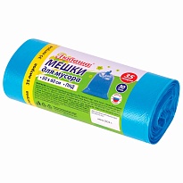 Мешки для мусора 35 л, синие, в рулоне 30 шт., ПНД, 10 мкм, 600х500 мм, Любаша, 608091 в Тамбове Мешки для мусора 35 л, синие, в рулоне 30 шт., ПНД, 10 мкм, 600х500 мм, Любаша, 608091 в Тамбове