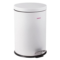 Ведро-контейнер для мусора (урна) с педалью LAIMA Classic, 12 л, белое, глянцевое, металл, со съемным внутренним ведром в Тамбове