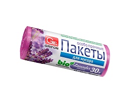 Мешки для мусора 30 л, ароматизированные, Лаванда, сиреневые, в рулоне 20 шт., ПНД, 9 мкм, 560х530 мм, GRIFON Aroma, 101-020 La в Тамбове